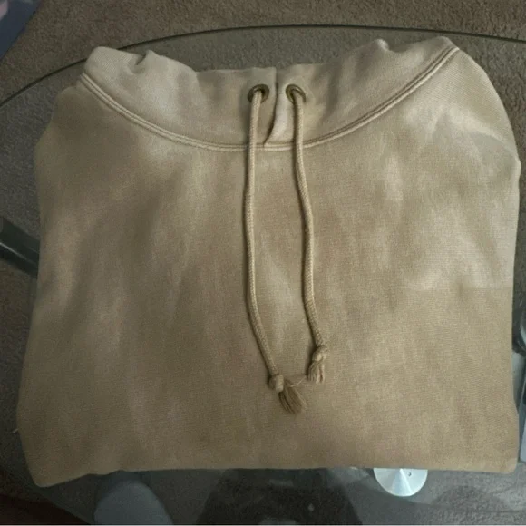New Champion Mens 2XL Reverse Weave Sand Brown Tan Hooded Sweatshirt 217240 - Picture 2 of 6